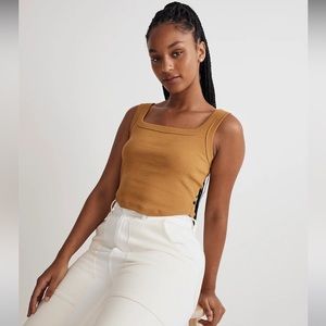 Madewell The Tailored Crop Tank in Sleekhold